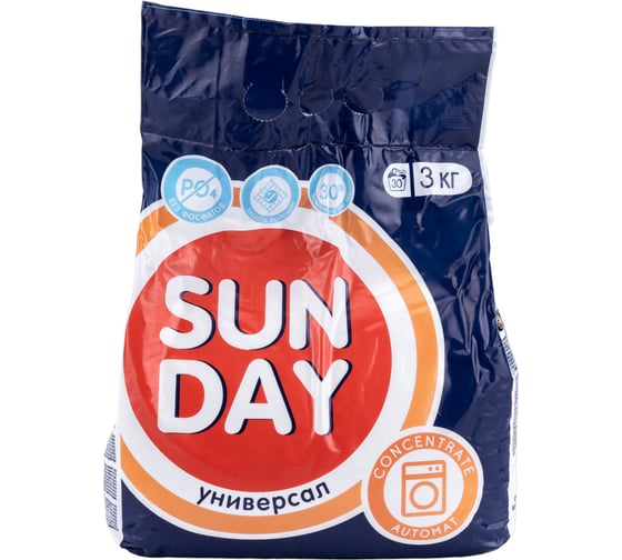 Стиральный порошок автомат Сонца 3кг Sunday универсальный 86132
