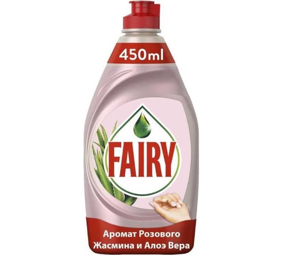 Средство для мытья посуды FAIRY Нежные руки Розовый Жасмин и Алоэ Вера 450 мл 0001009565 1