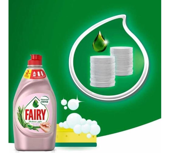 Средство для мытья посуды FAIRY Нежные руки Розовый Жасмин и Алоэ Вера 900 мл 0001009558