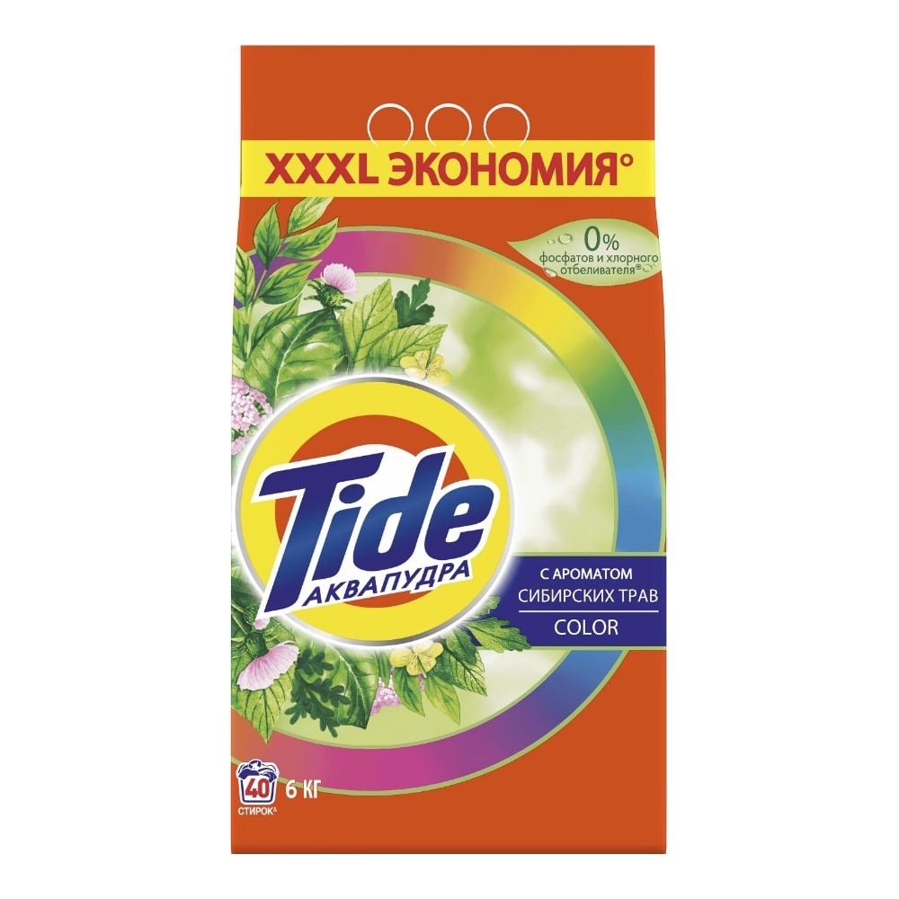 Порошок автомат Tide Color Сибирские травы 6кг 0001230253 - выгодная ...