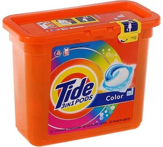 Жидкий порошок в капсулах Tide Color 23 капсулы 22,8г 8001090758361 1