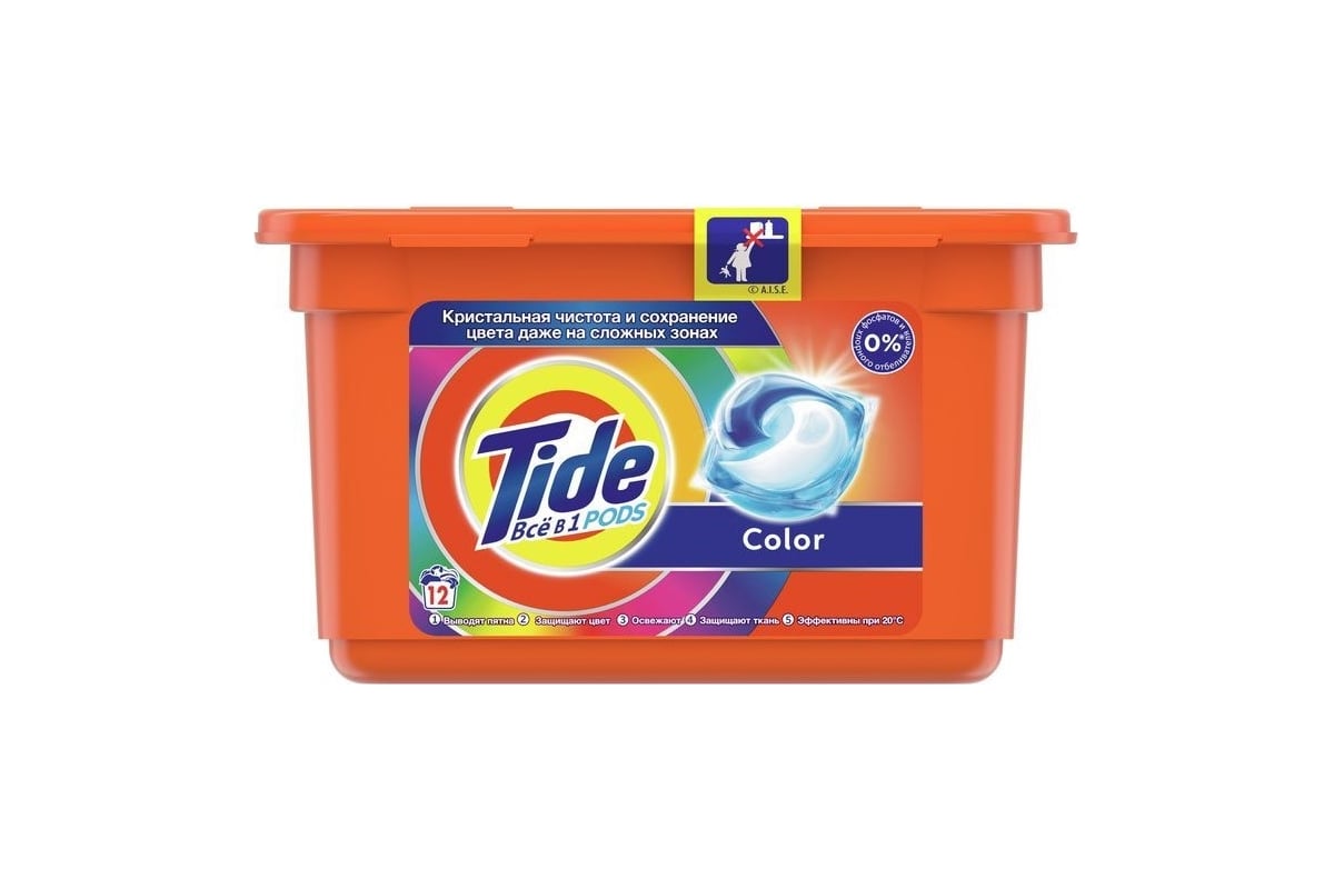 Жидкий порошок в капсулах Tide Color 12 капсул 24,8г 8001090758231 ...