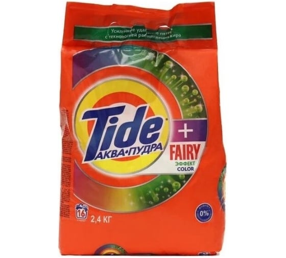 Стиральный порошок аквапудра для цветного белья Tide Color Fairy эффект, автомат, 2.4 кг 0001230248