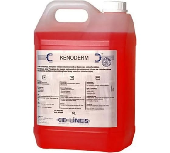 Жидкое мыло Kenolux KENODERM CID LINES 5 л, прозрачное, с дезинфицирующим эффектом, канистра 1/4 CD-007 1