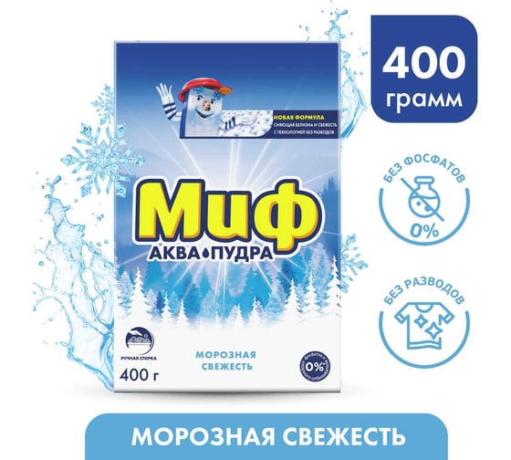Порошок МИФ Руч СМС Морозная свежесть 400 г 700198 700198 0001003718