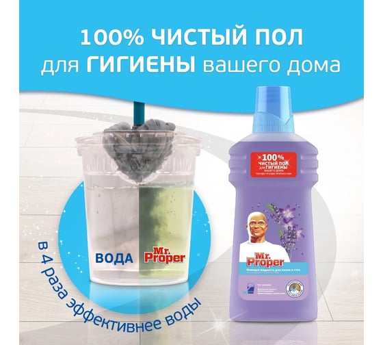 Моющая жидкость для полов и стен MR. PROPER Лавандовое Спокойствие 500 мл 0001008319