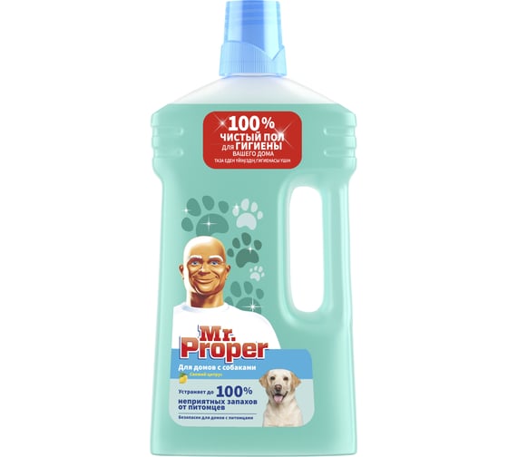 Моющая жидкость для полов и стен для домов с собаками MR. PROPER Свежий Цитрус 1 л 0001008359 1