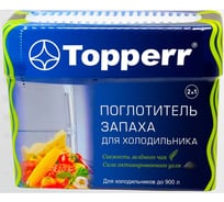 Поглотитель запаха для холодильника Topperr "зеленый чай/уголь" 3118