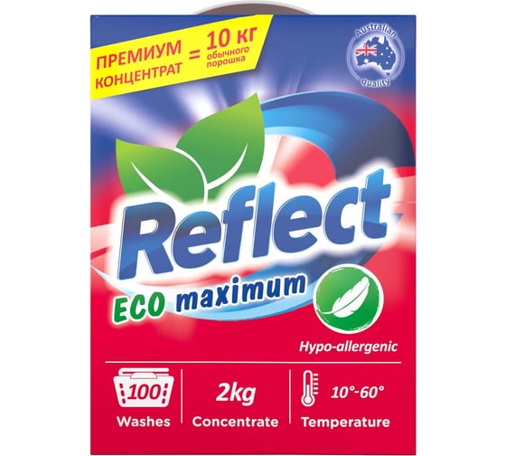Стиральный порошок для цветного и белого белья REFLECT Maximum 2 кг 9339238000119 1015180005