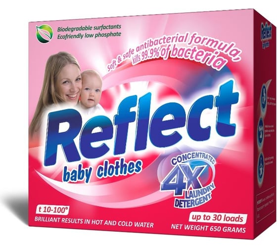 Концентрированный стиральный порошок REFLECT Baby Clothes 650г 9339238001048