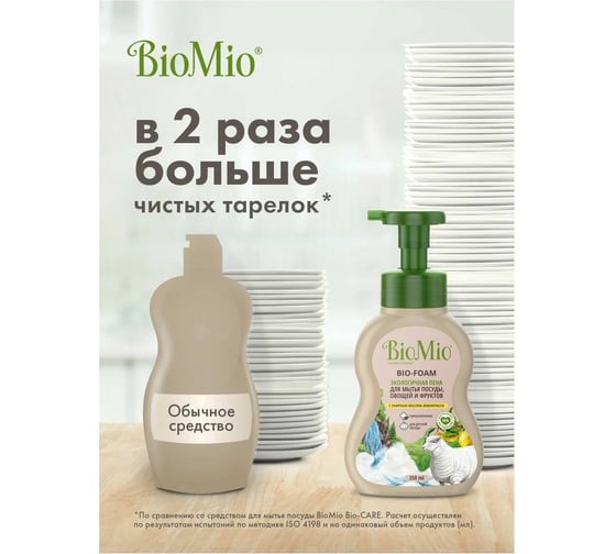Пена для мытья посуды BioMio BIO-FOAM Лемонграсс, 350 мл 515.04260.0101
