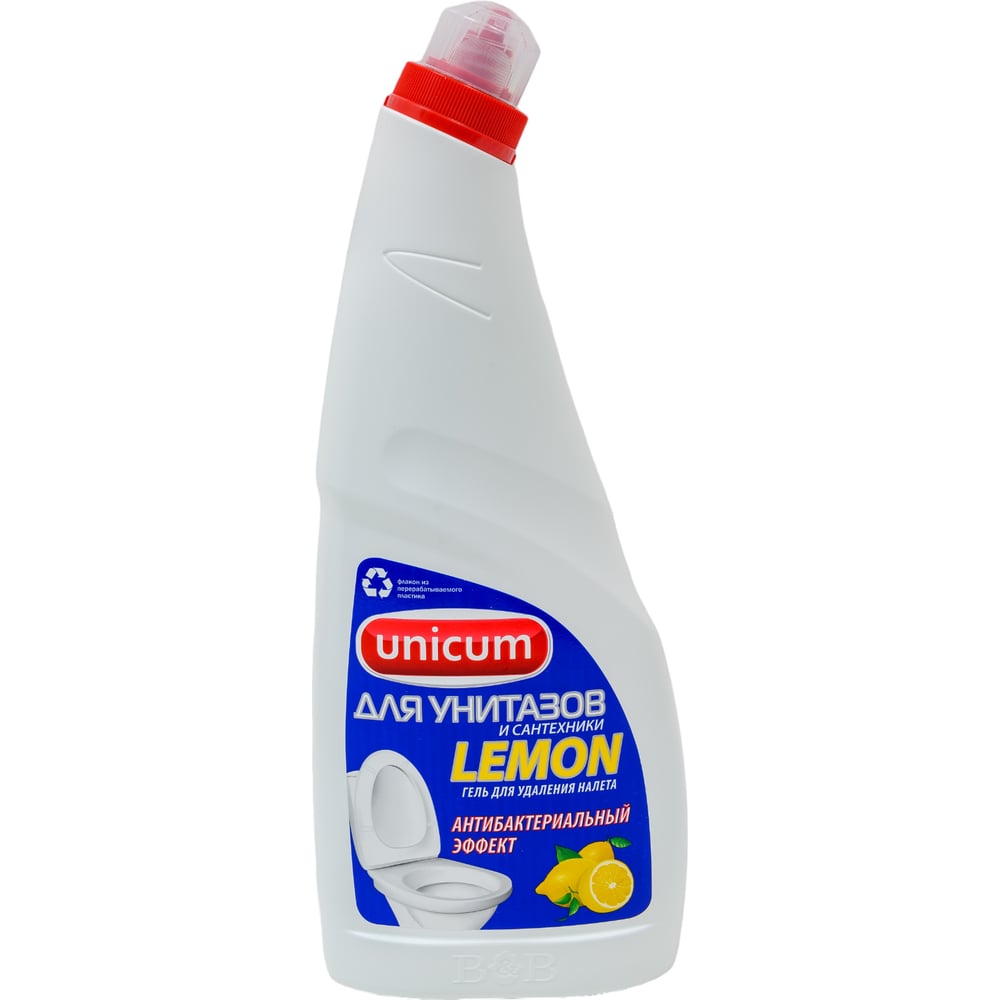 Чистящее средство для ванной и туалета UNICUM дезинфицирующее, лимон ...
