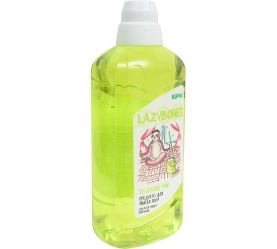 Средство для мытья пола KIPNI "Зеленый чай", 1 л. с мерным колпачком 4607059913860 1