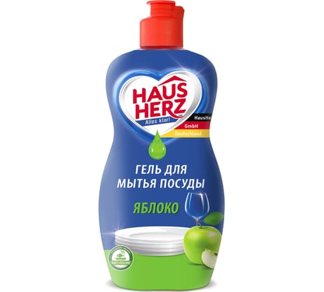 Гель для мытья посуды HausHerz Яблоко, 450 мл 802701