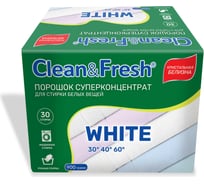 Порошок суперконцентрат для стирки белого Clean&Fresh 900 гр Cl3900w