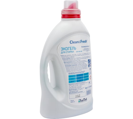 Гель для стирки Clean&Fresh universal, 3 л Cl63000u