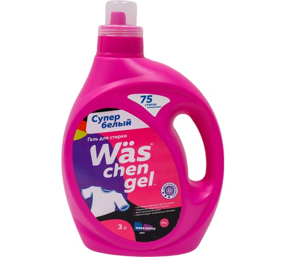 Гель для стирки белого белья More Choice Wäs chen gel White 3 л WgW3