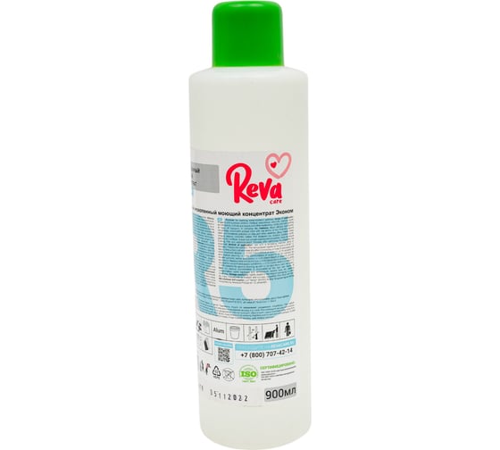 Универсальный низкопенный моющий концентрат Reva Care professional r5 эконом, 0.9л R411000E