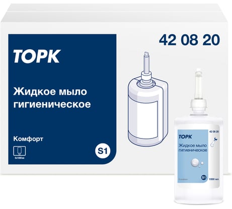 Жидкое мыло для рук TORK Advanced гигиеническое, 1 л., S1 арт.420820 25528
