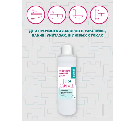 Средство для прочистки стоков АиС BIOSOAP Proffecional / L104 1л 9050501