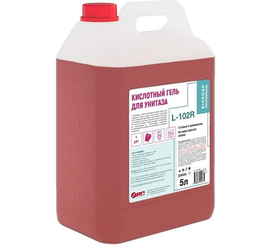 Кислотный гель для унитазов АиС BIOSOAP Proffecional / L102-R 5л 9030295