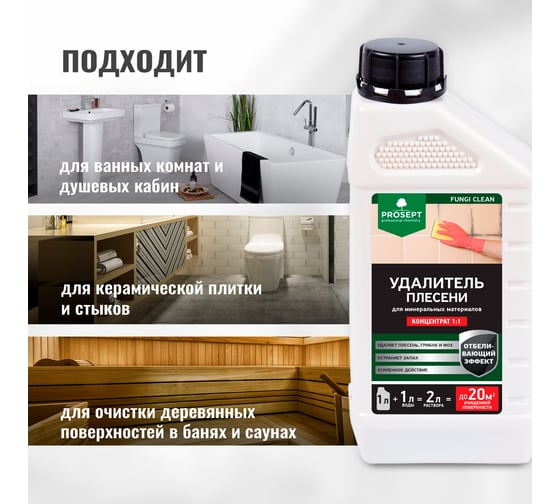 Удалитель плесени PROSEPT FUNGI CLEAN концентрат 1:1, 1 л  019-1
