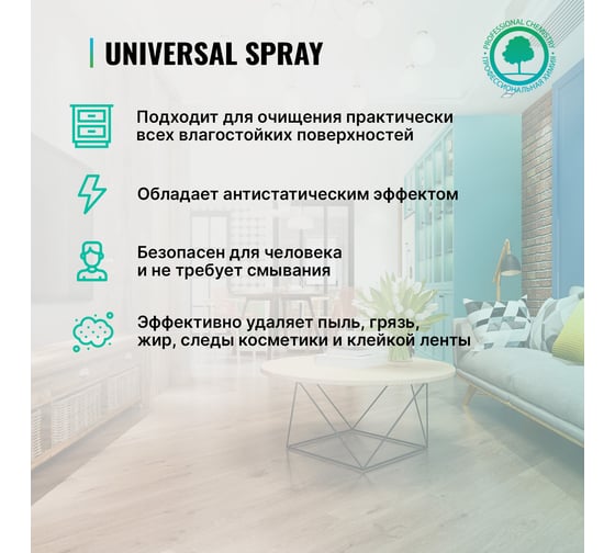 Универсальное моющее и чистящее средство Universal Spray 0.5 л PROSEPT 105-00