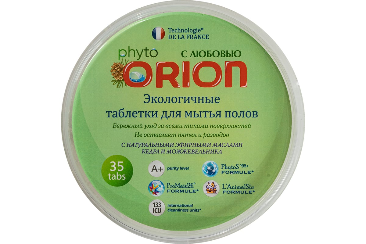 Средства для уборки фито-таблетки для мытья полов ORION Кедр и ...