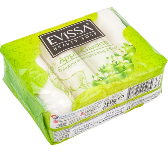 Туалетное мыло EVISSА ecopack 4x70 гр., яблоко М5084