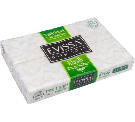 Банное мыло EVISSА пвх пленка, 4x150 гр., турецкая баня М6142