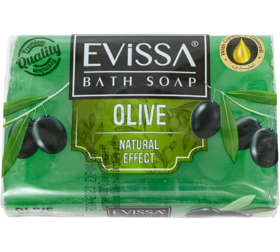 Банное глицериновое мыло EVISSА пвх пленка, 150 гр., оливка М4063