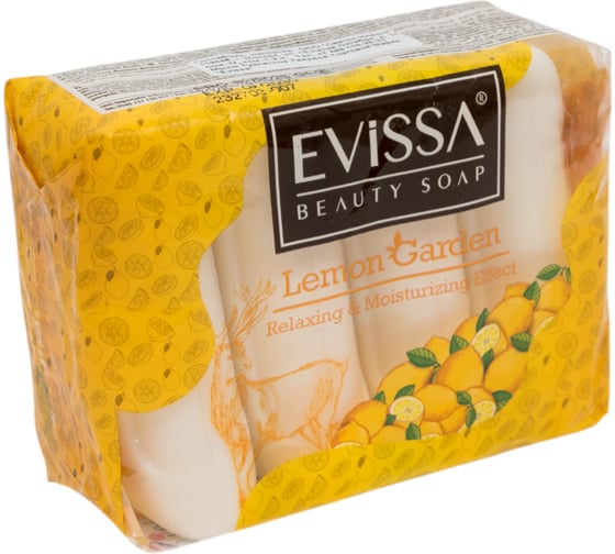  Туалетное мыло EVISSА ecopack, 4x70 гр. Лимон М5091