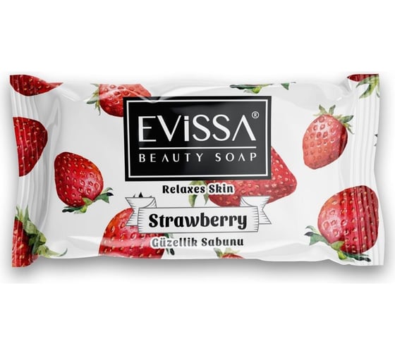  Туалетное мыло EVISSА флоупак, 85 гр. Клубника М4001