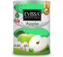  Туалетное мыло EVISSА пвх стакан, 4x110 гр. Яблоко М4131