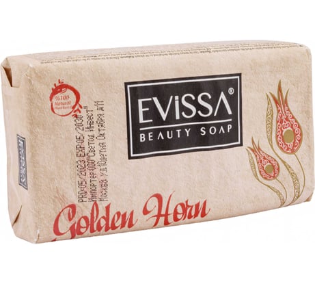   Парфюмированное туалетное EVISSА мыло с французскими отдушками в крафтовой бумаге, 140 гр, Золотой Рог М1789