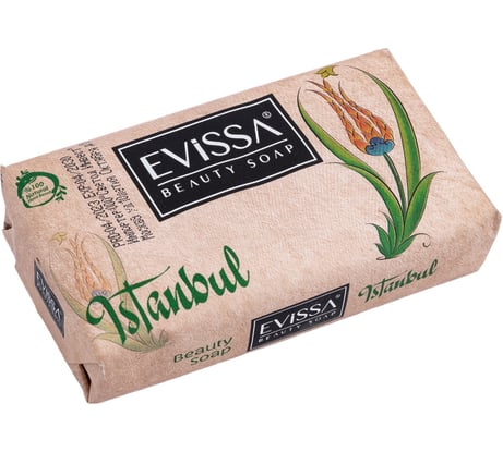   Парфюмированное туалетное мыло EVISSА с французскими отдушками в крафтовой  бумаге, 140 гр, Стамбул М1765
