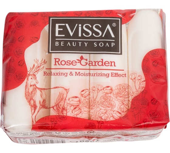  Туалетное мыло EVISSА ecopack, 4x70 гр. Роза М5060