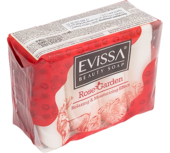  Туалетное мыло EVISSА ecopack, 4x70 гр. Роза М5060