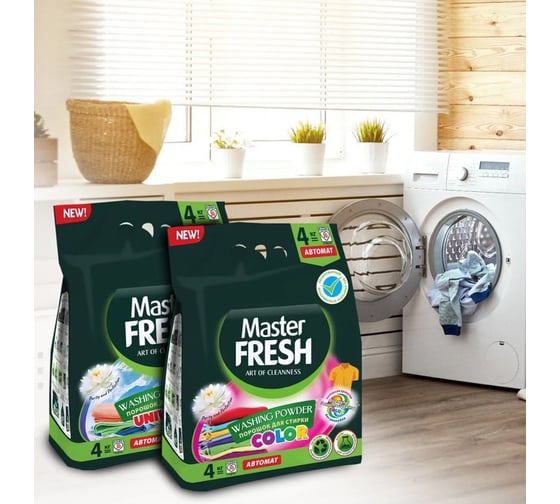 Стиральный порошок Master Fresh universal, универсальный, 4 кг 250655