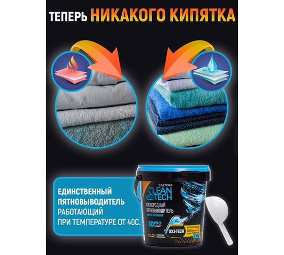 Кислородный пятновыводитель SALTON Cleantech 900 г (6) SCT0001