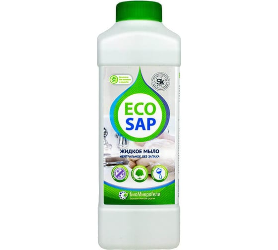 Экологичное жидкое мыло БиоМикроГели EcoSap нейтральное, 1л Э23-0100КФ 1