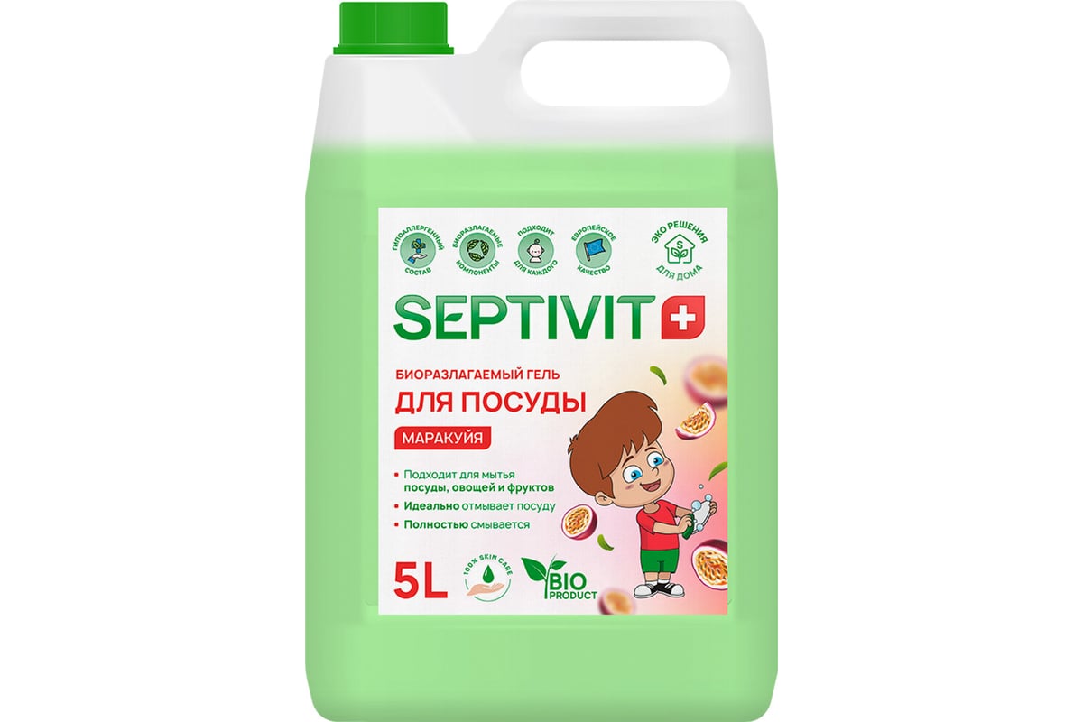 Гель для посуды SEPTIVIT "Маракуйя", 5л 107_5 - выгодная цена, отзывы ...
