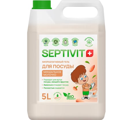 Гель для посуды SEPTIVIT "Миндальное молочко", 5л 108_5