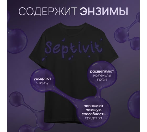 Гель для стирки SEPTIVIT "Сильнозагрязненные Черные Вещи" (Extra Clean), 5л 333_5