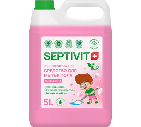 Средство для пола SEPTIVIT "Bubble Gum", 5л 208_5