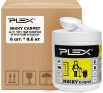 Порошок для чистки текстиля, ковров и мягкой мебели PLEX nikky carpet 0,6 кг, 6 шт. УТ000006859