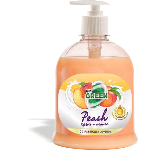Увлажняющее крем-мыло MR.GREEN Peach 500 мл ПЭТ 41867 1