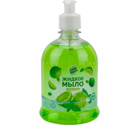 Антибактериальное жидкое мыло MR.GREEN Мята и Лайм, 500 мл ПЭТ 70691