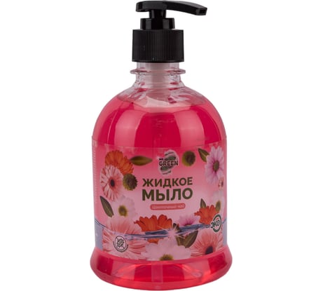 Антибактериальное жидкое мыло MR.GREEN Цветочный чай, 500 мл ПЭТ 70806