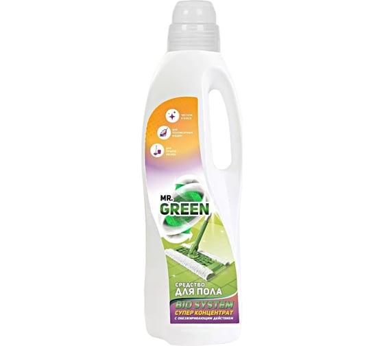 Средство для мытья полов MR.GREEN Bio system, 1 л ПНД 70301 1
